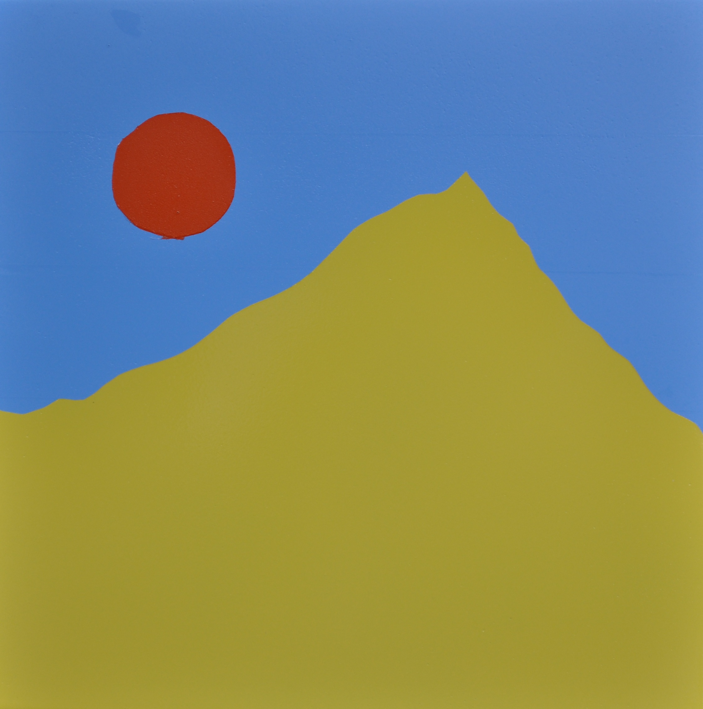 Yellow Mountain, Acrylic Painting by David Phillips Hodge