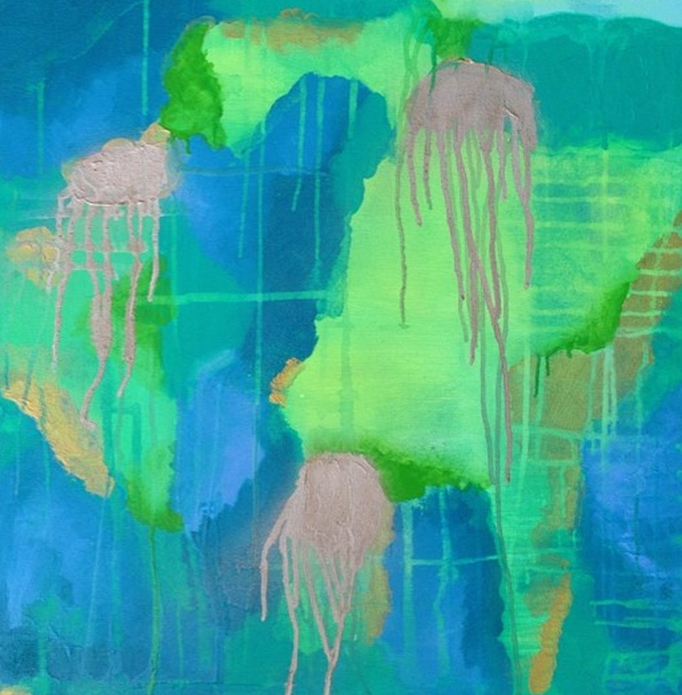 Jellies, Painting by Megan Elizabeth