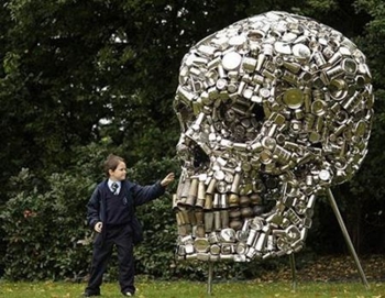 Giant Skull by Indian artist Subodh Gupta