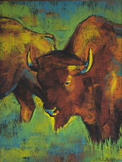 Grand Teton Bison by Susan Grinels