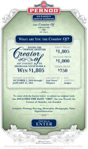 Click to Enter the Pernod Asbinthe Art Contest on Facebook!