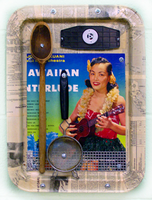 Hawaiian Interlude, found object assemblage