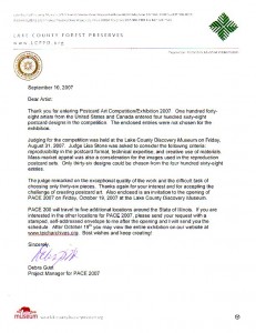 Lake County Discovery Museum's Postcard Art Competition REJECTION LETTER