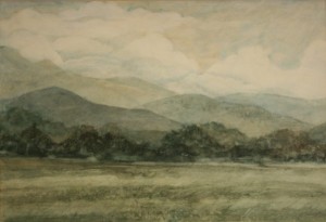 Cove Mountain watercolor by Betsy Worden