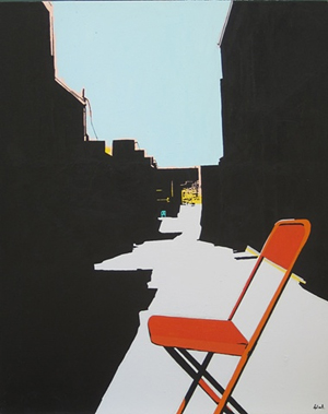Orange Chair in Alley by Denee Black