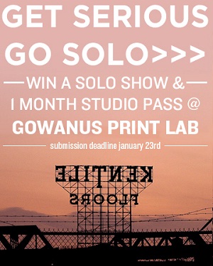 Learn how to get a solo show at Gowanus Print Lab online!