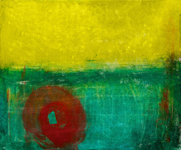 Red Enso Landscape by SL Baker Acrylic on canvas, 20 x 24