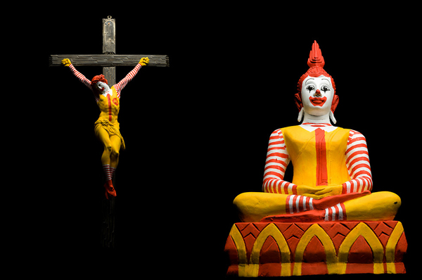 McJesus (left) and McBuddha (right) by Jani Leinonen!