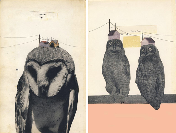 (left to right) Neighborhood 1 and 2, collage, by Hollie Chastain