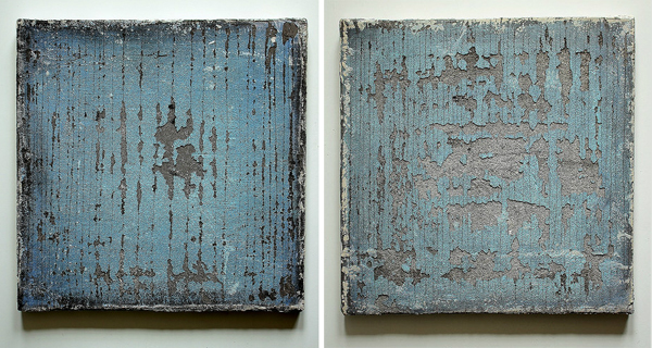 (left to right) Ruptured Concrete No 1 and No 2 by Christian Hetzel