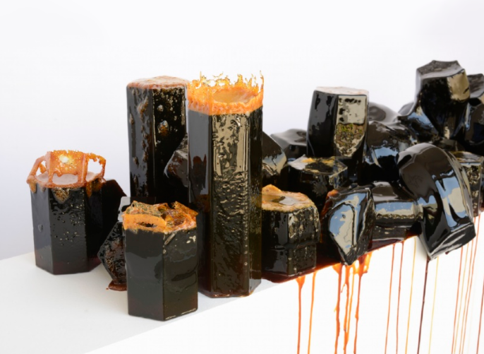 "Basalt Causeway" (burnt sugar) by Ruth Tabancay