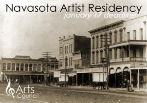 Learn more about the Navasota Artist Residency from the Arts Council of Brazos Valley!