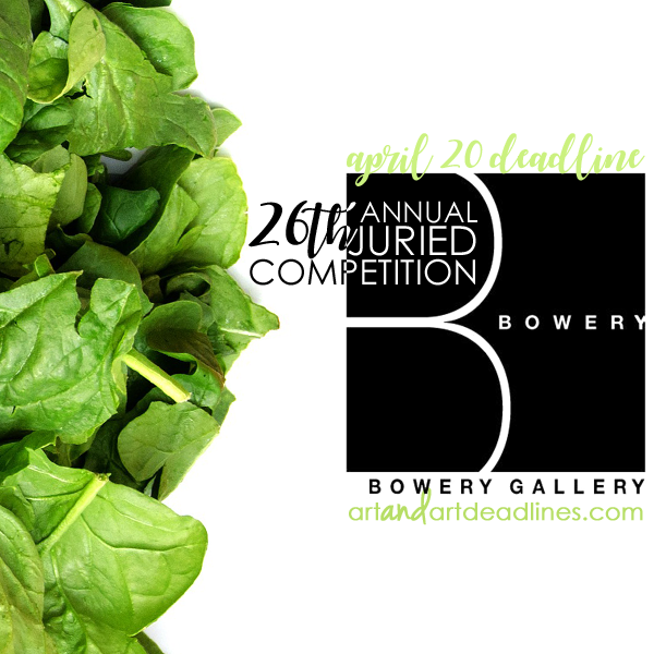 Learn more about the 26th Annual Juried Competition from the Bowery Gallery in New York, NY! 