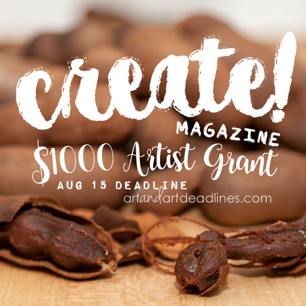 Learn more about the $1000 artist grant from Create Magazine! 