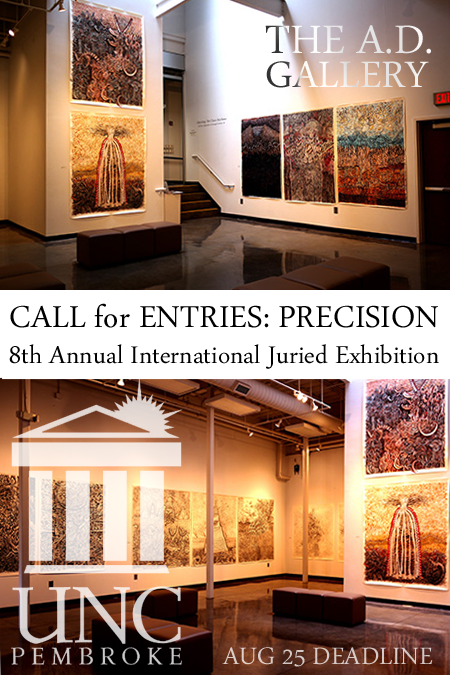 Learn more about Precision, the 8th Annual Juried show, from The A.D. Gallery at UNC Pembroke!