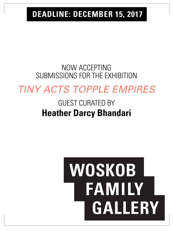 Learn more about Tiny Acts Topples Empires show from Woskob Family Gallery!