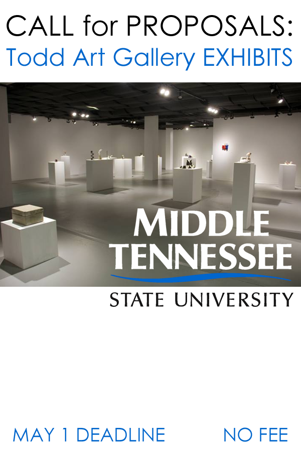 Learn more about Proposing an Exhibit at the MTSU Todd Art Gallery!
