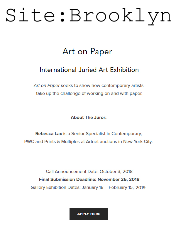 Learn more about the Art on Paper exhibit from Site:Brooklyn! 