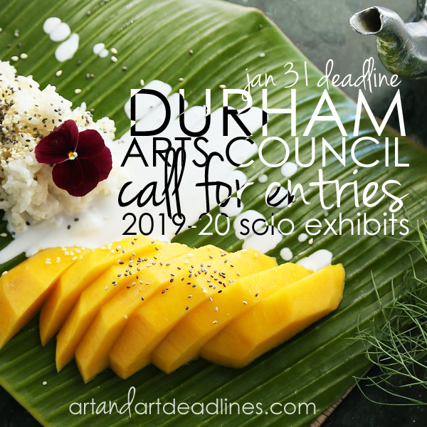 Learn more about the 2019-20 Solo Exhibition Call from Durham Arts Council! 