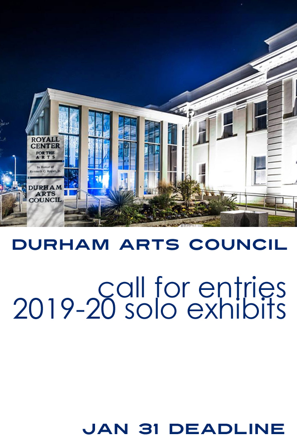 Learn more about the 2019-20 Solo Exhibition Call from Durham Arts Council!